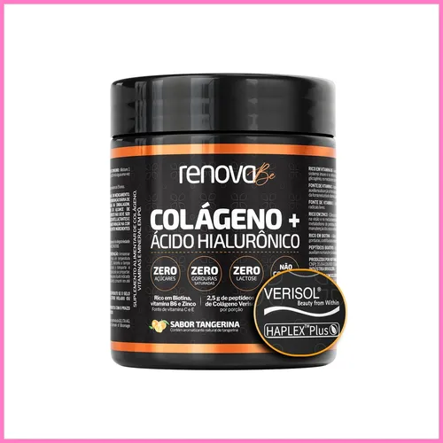 Kit Colágeno Hidrolisado Verisol Ácido Hialurônico Renova Be