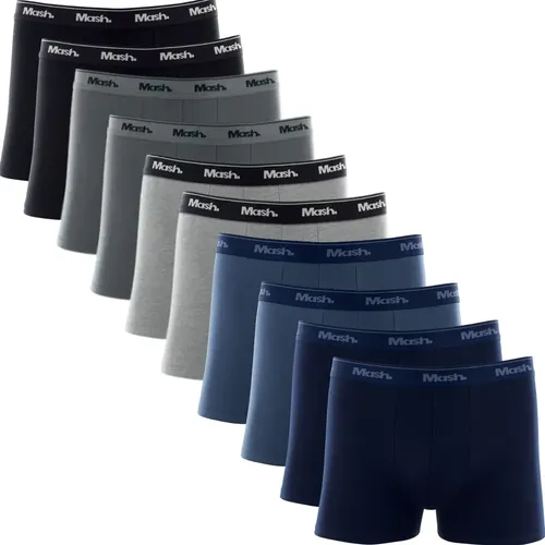 Kit com 10 cuecas boxer algodao cotton masculina adulto mash