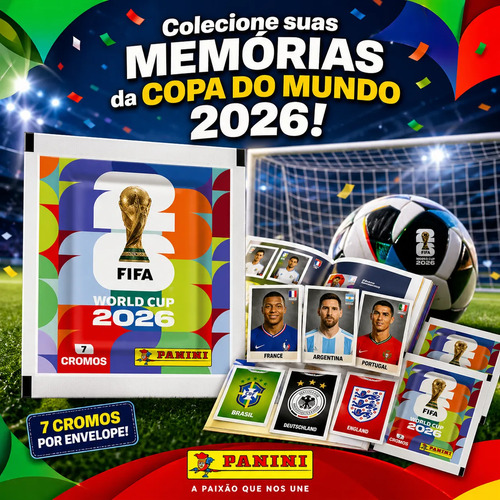 Kit Com 10 Envelopes 3o Lote 70 Cromos Copa Do Mundo Fifa 26