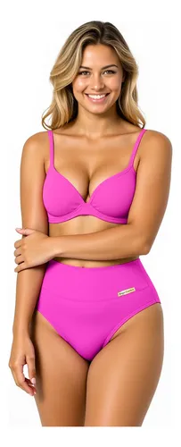 Kit Com 10 Lindas Calcinha Cós Alto Cores Atacado Revenda
