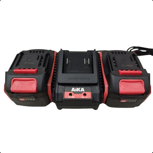 Kit Com 2 Baterias Lithium 4.0ah Carregador Bivolt Aika Mz