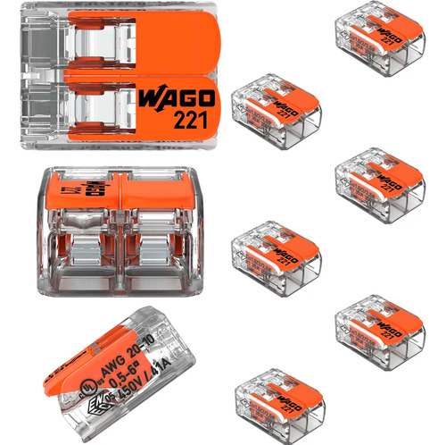 Kit com 3 unidades conectores para chuveiro 221 612 41a wago