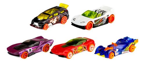 Kit Com 5 Carrinhos Sortidos Hot Wheels Coloridos Mattel