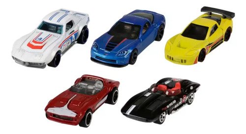 Kit Com 5 Carrinhos Sortidos Hot Wheels Coloridos Mattel