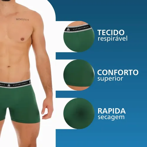 Kit Com 5 Cuecas Boxer Masculina Microfibra Original