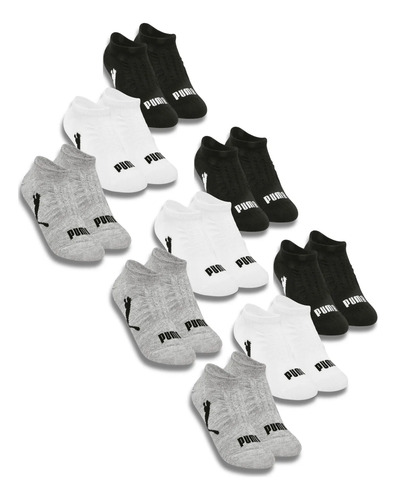 Kit Com 9 Pares Meias Sapatilha Invisível Ou Cano Curto Puma