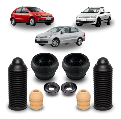Kit coxim batente amt dianteiro gol voyage saveiro g5 g6 g7