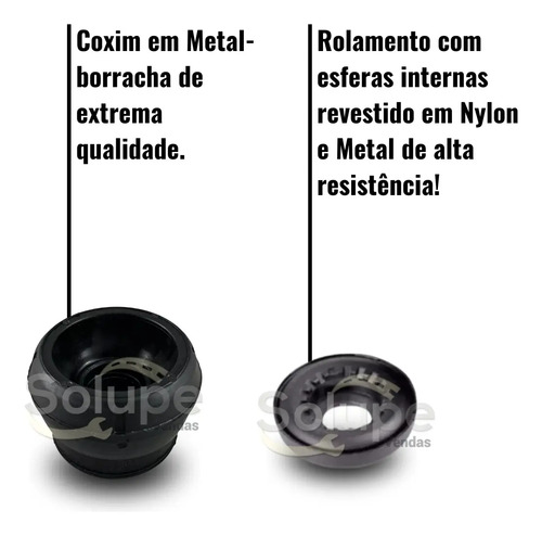Kit Coxim Batente Amt Dianteiro Gol Voyage Saveiro G5 G6 G7