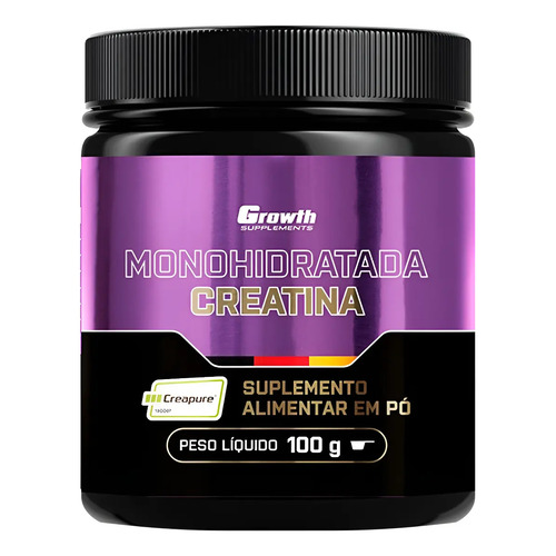 Kit Creatina Pura 100g Creapure + Vitamina C 120 Cápsulas Growth