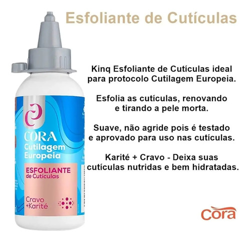 Kit Cutilagem Europeia Manicure Remove Cuticula Sem Alicate Profissional Cora