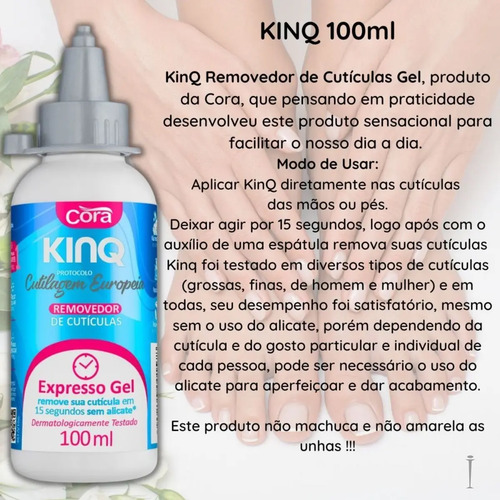 Kit Cutilagem Europeia Manicure Remove Cuticula Sem Alicate Profissional Cora