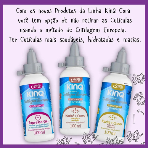 Kit Cutilagem Europeia Manicure Remove Cuticula Sem Alicate Profissional Cora