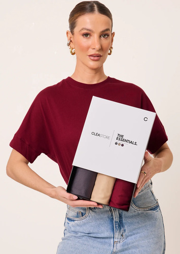 Kit de 3 t shirts oversized intense clea store