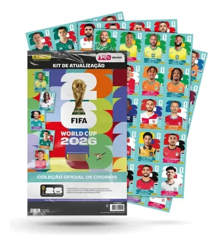 Kit de atualizacao 120 figurinhas copa do mundo 2026