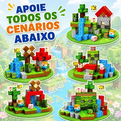 Kit De Blocos De Montar Magnéticos Infantil 100 Ou 200 Peças