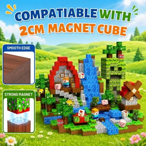 Kit De Blocos De Montar Magnéticos Infantil 100 Ou 200 Peças