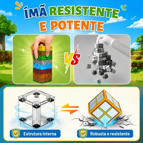 Kit De Blocos De Montar Magnéticos Infantil 100 Ou 200 Peças