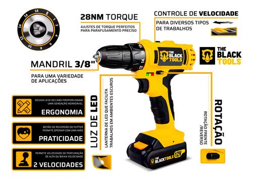 Kit De Ferramentas 169 Peças + Parafusadeira Furadeira 12v