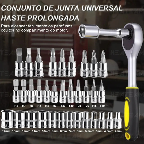 Kit de Ferramentas Profissional com 222 Peças e Maleta de Cromo Vanádio