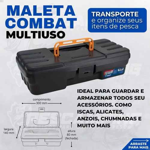 Kit de Pesca Pescamping com 2 Varas Telescópicas e 2 Molinetes, Maleta Completa para Pescaria