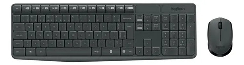 Kit de teclado e mouse sem fio logitech mk235 teclado grafit
