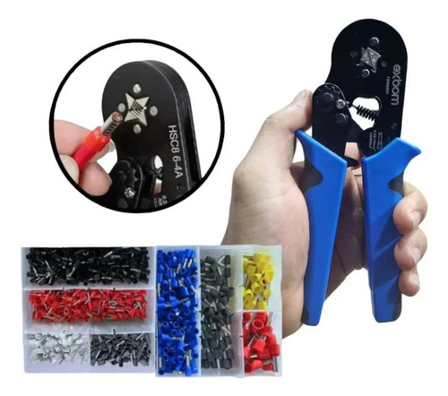 Kit Elétrico Profissional Com Alicate Decapador, Crimpador