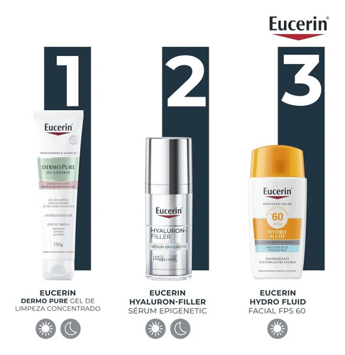 Kit Eucerin Hyaluron-filler Epigenetic + Sun Hydro Fluid Fps