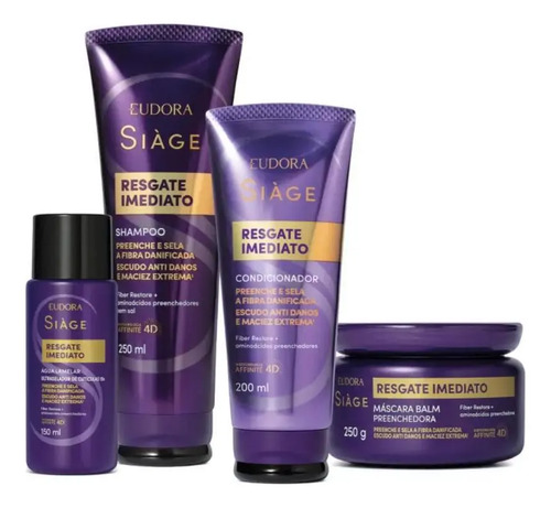 Kit eudora siage resgate imediato completo 4 itens