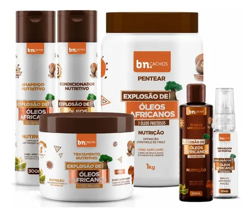 Kit explosao de oleos africanos oleo umectacao reparador