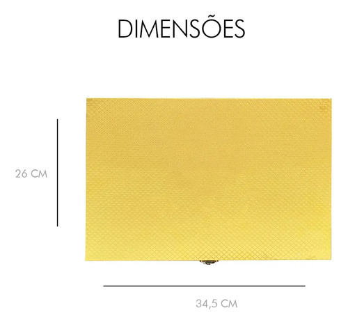 Kit Faqueiro Dourado Luxo Jogo Talheres Inox 24pçs + Maleta
