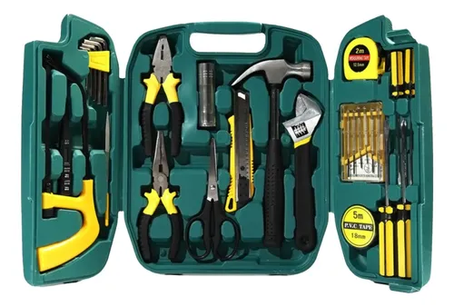 Kit ferramentas 27 pecas completo alicates martelo multiuso