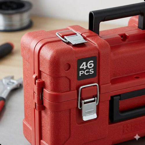 Kit Ferramentas 46 Peças Mecânico Profissional Completo Com Caixa Organizada Para Oficina E Manutenção Automotiva