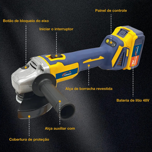 Kit Ferramentas Elétricas 4 Em 1 Com Maleta + 4 Bateria 48v