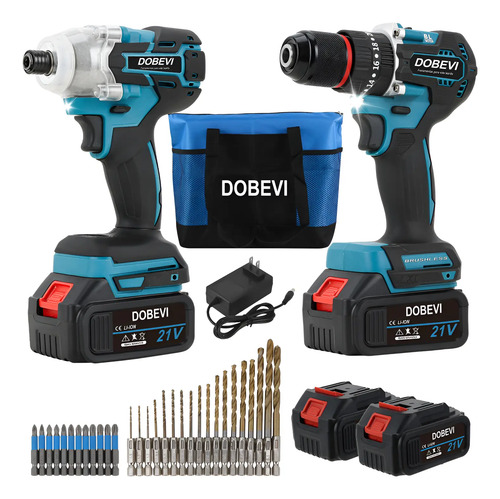 Kit furadeira parafusadeira chave de impacto dobevi35pcs