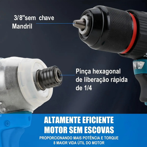 Kit Furadeira Parafusadeira + Chave De Impacto Dobevi,35pcs