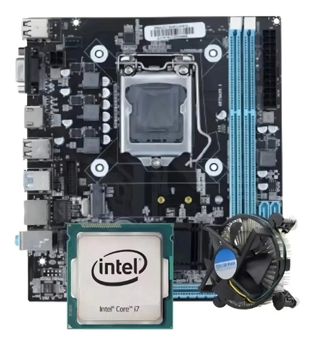 Kit Gamer Intel I7 4770 3.9GHz com Placa-mãe H81 Socket 1150 DDR3 mATX Preto