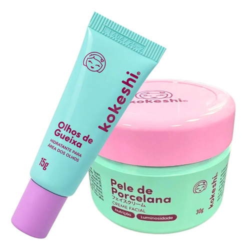 Kit hidratacao facial olhos anti sinais kokeshi skin care