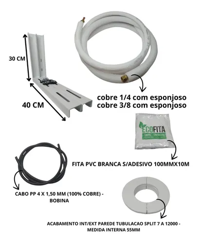 Kit Instalação Ar Condicionado 7000 A 12000btus 3 Metros