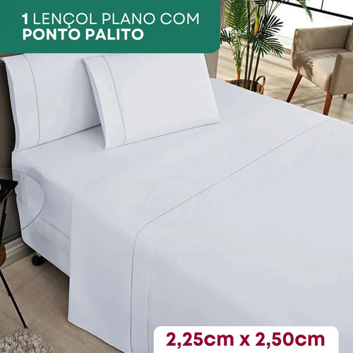 Kit Jogo De Cama Queen 4 Peças Percal 400 Fios Fronha E Elástico Toque Macio Confortável Hotel Cor Branco Premium