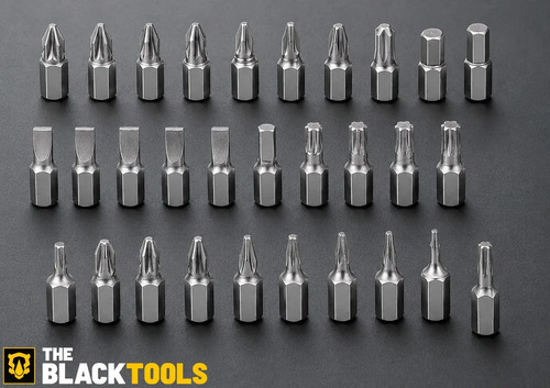 Kit Jogo De Ferramentas Completo 122 Peças Com Soquetes Chaves Martelo Trena Alicate Bits Maleta TBNT13 The Black Tools