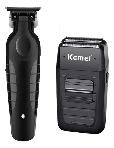 Kit Kemei Máquina de Corte KM-2299 e Acabamento KM-1102 Bivolt