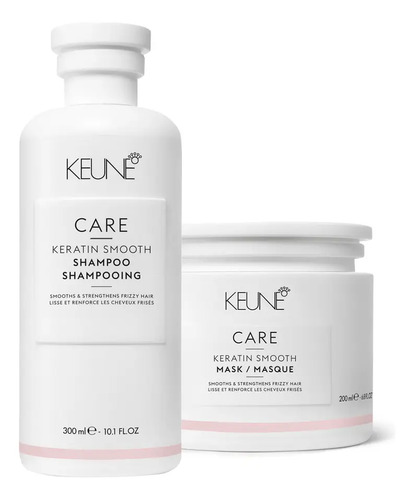 Kit keune care keratin smooth shampoo mask 2 produtos