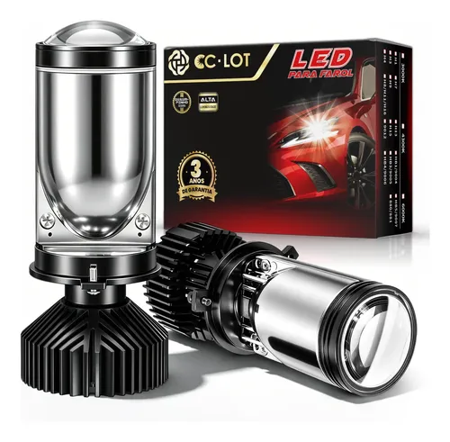 Kit lampada ultra led h4 cc lot grande projetor farol carro