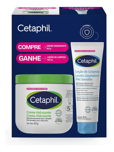 Kit locao de limpeza 100ml e creme hidratante 453g pele seca