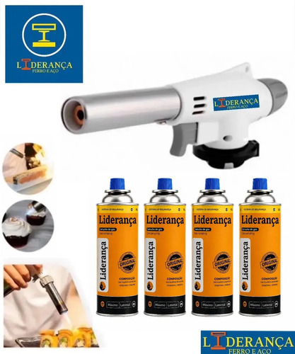 Kit macarico portatil automatico lideranca ferro e aco para