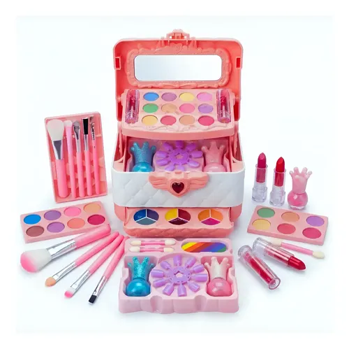 Kit maquiagem infantil maleta magica completa lavavel menina