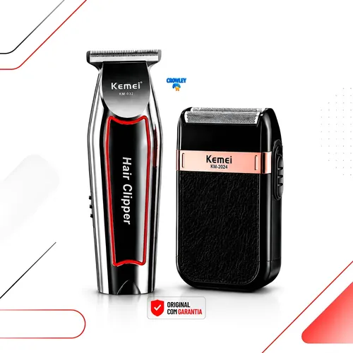 Kit maquina acabam corte cabelo barba kemei 032 shaver 2024