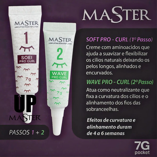 Kit Master Premium Passos 1 e 2 Lash Lifting Brow Lamination 7g