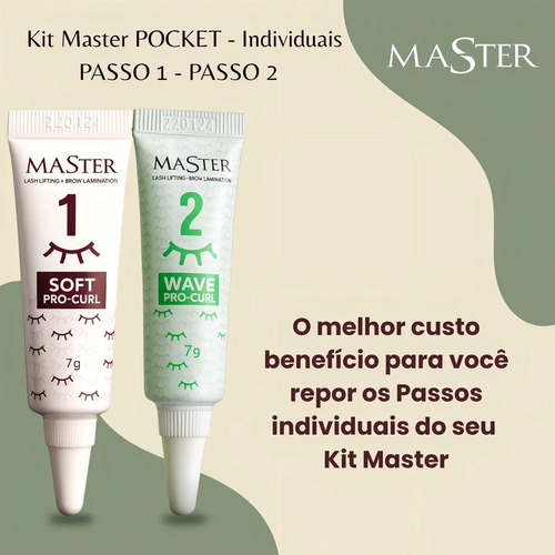 Kit Master Premium Passos 1 e 2 Lash Lifting Brow Lamination 7g