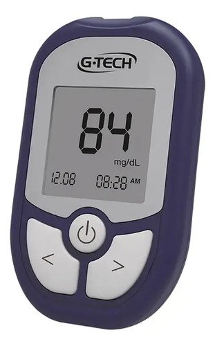Kit Monitor Medidor De Glicemia Glicose G-tech Vita Cor Azul